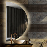 Espejo LED Media Luna | Control por interruptor de pared | Luz blanca neutra - Reyze Seria Ambient Model 1 - Lado Izquierdo
